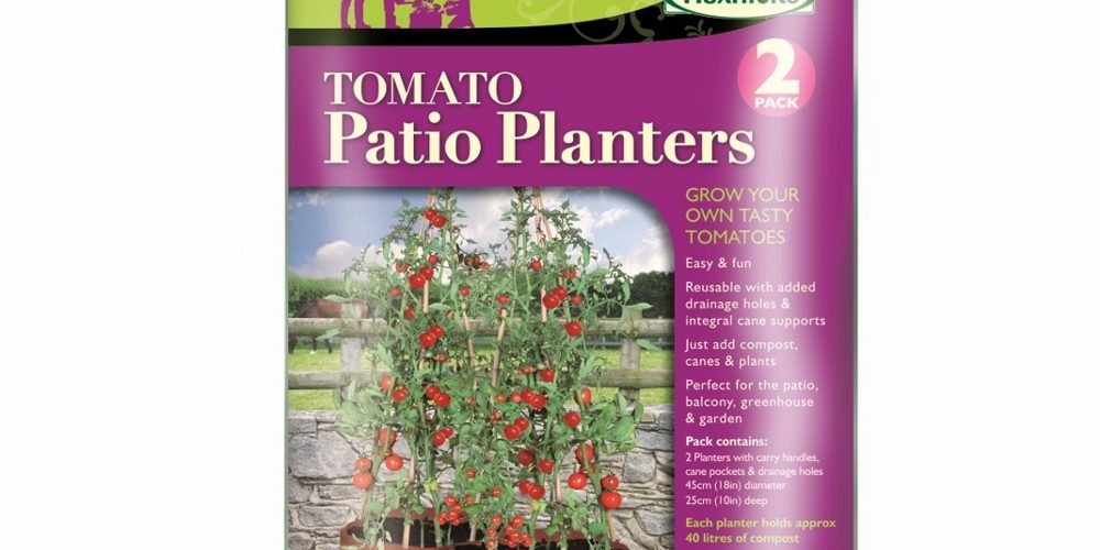 Tomato Patio Planter With 3 Cane Support Pockets 2 Pack Rocket